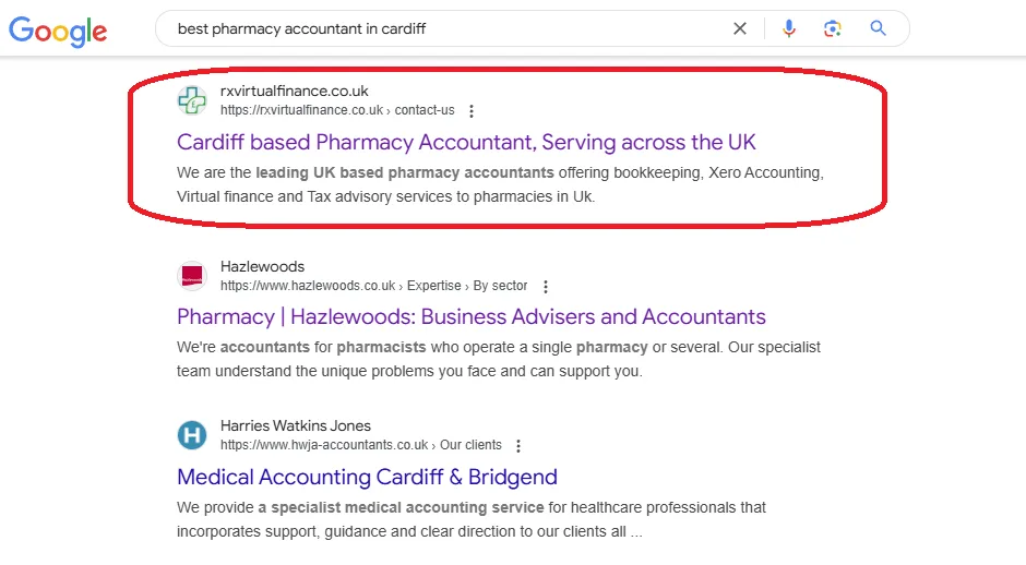 local seo proof in cardiff
