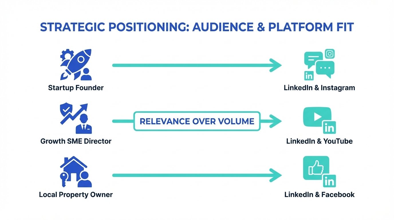 Strategic positioning and audience selection for accountancy firms on social media