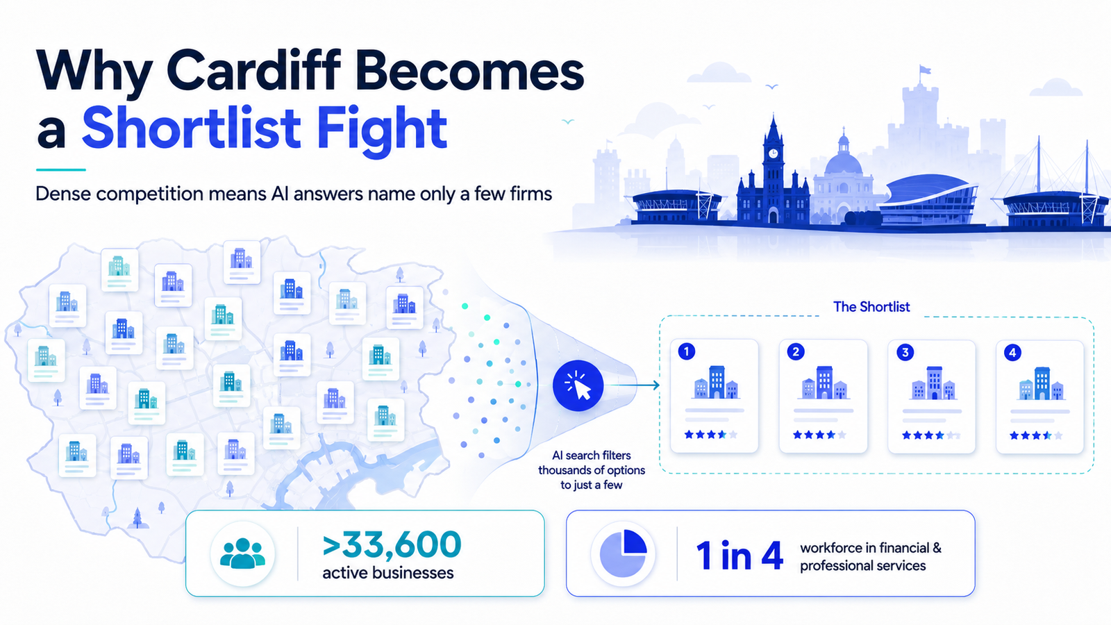Cardiff SEO in 2026: How to Win AI Search Visibility 3 Why Cardiff SEO matters: business density and financial services concentration in the Welsh capital