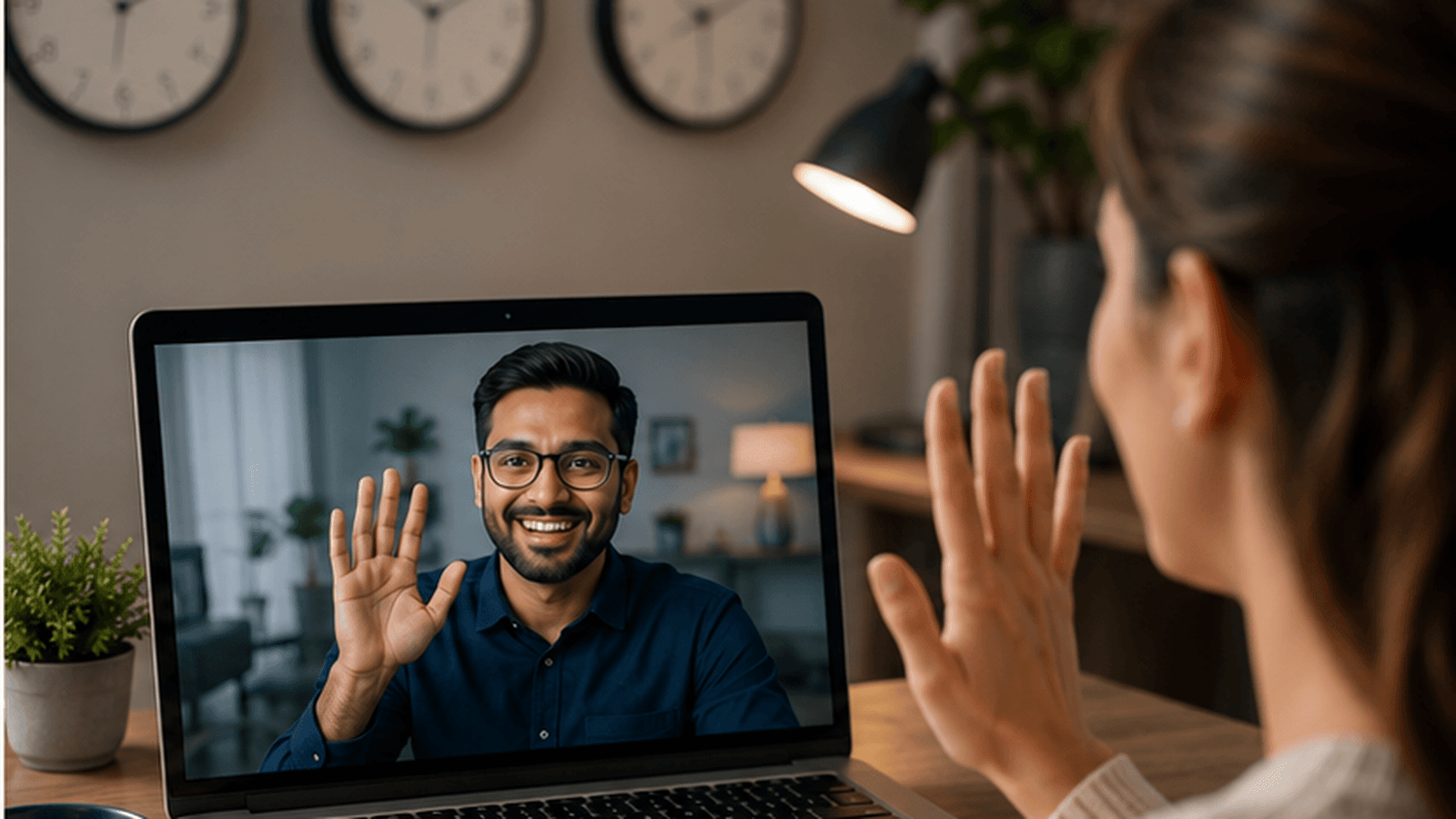 B2B SEO Agency & Consultant to Rank Your Website 32 International client joining a friendly video call with an SEO consultant, showing the fully digital onboarding process