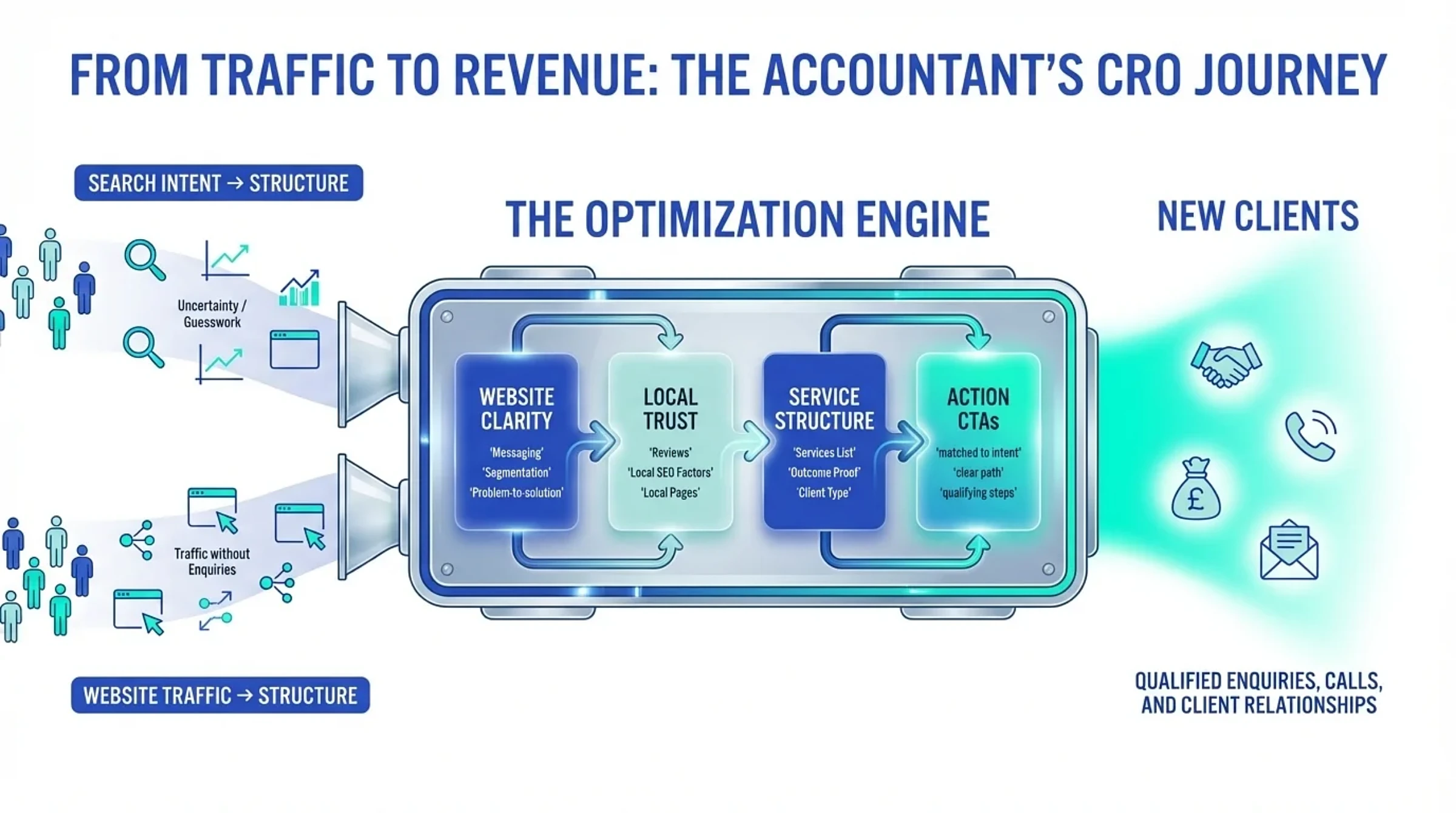 Conversion rate optimisation for accountants turning website traffic into enquiries
