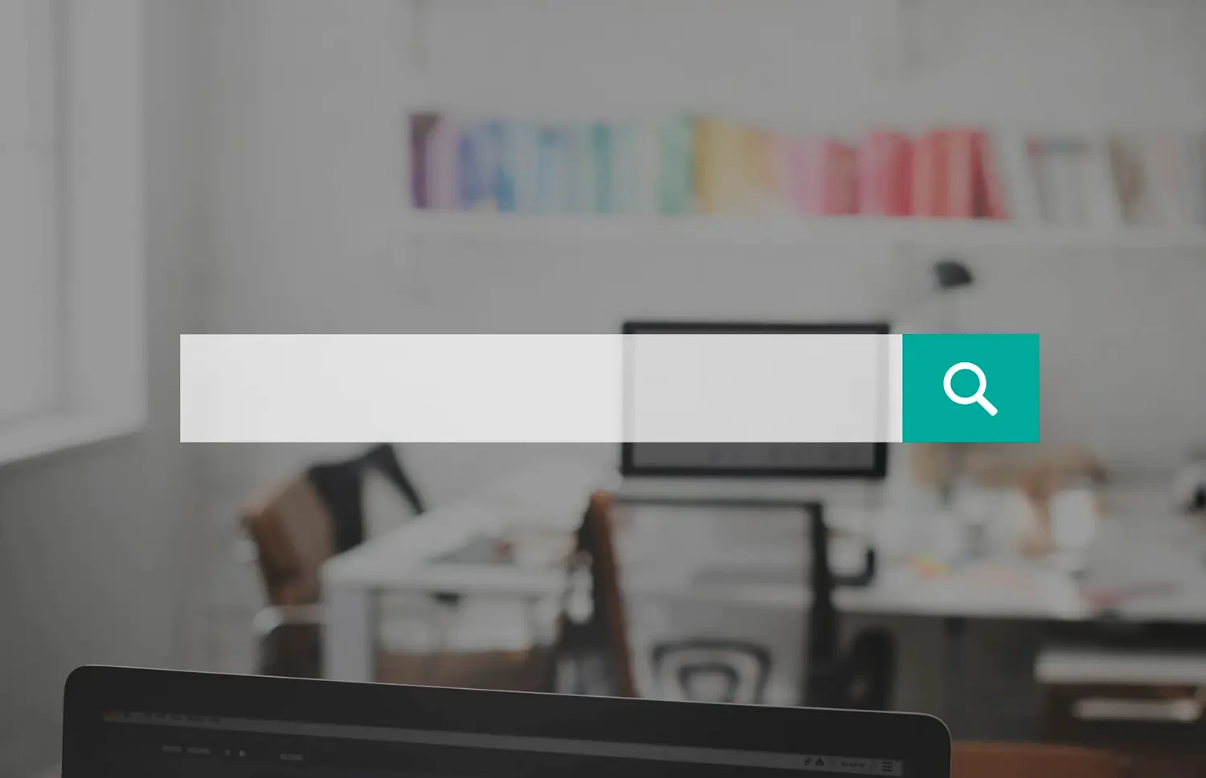 How to Use Keyword Intent to Drive Traffic: A Complete Guide 2 Search box on a laptop screen, representing the intent behind a typed query
