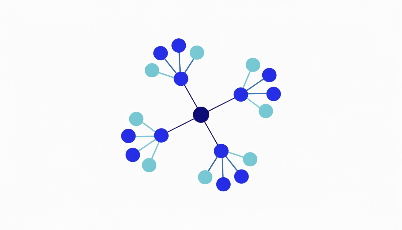 B2B SEO Agency & Consultant to Rank Your Website 14 Semantic SEO topical map showing one central business entity connected to branching clusters of related topics