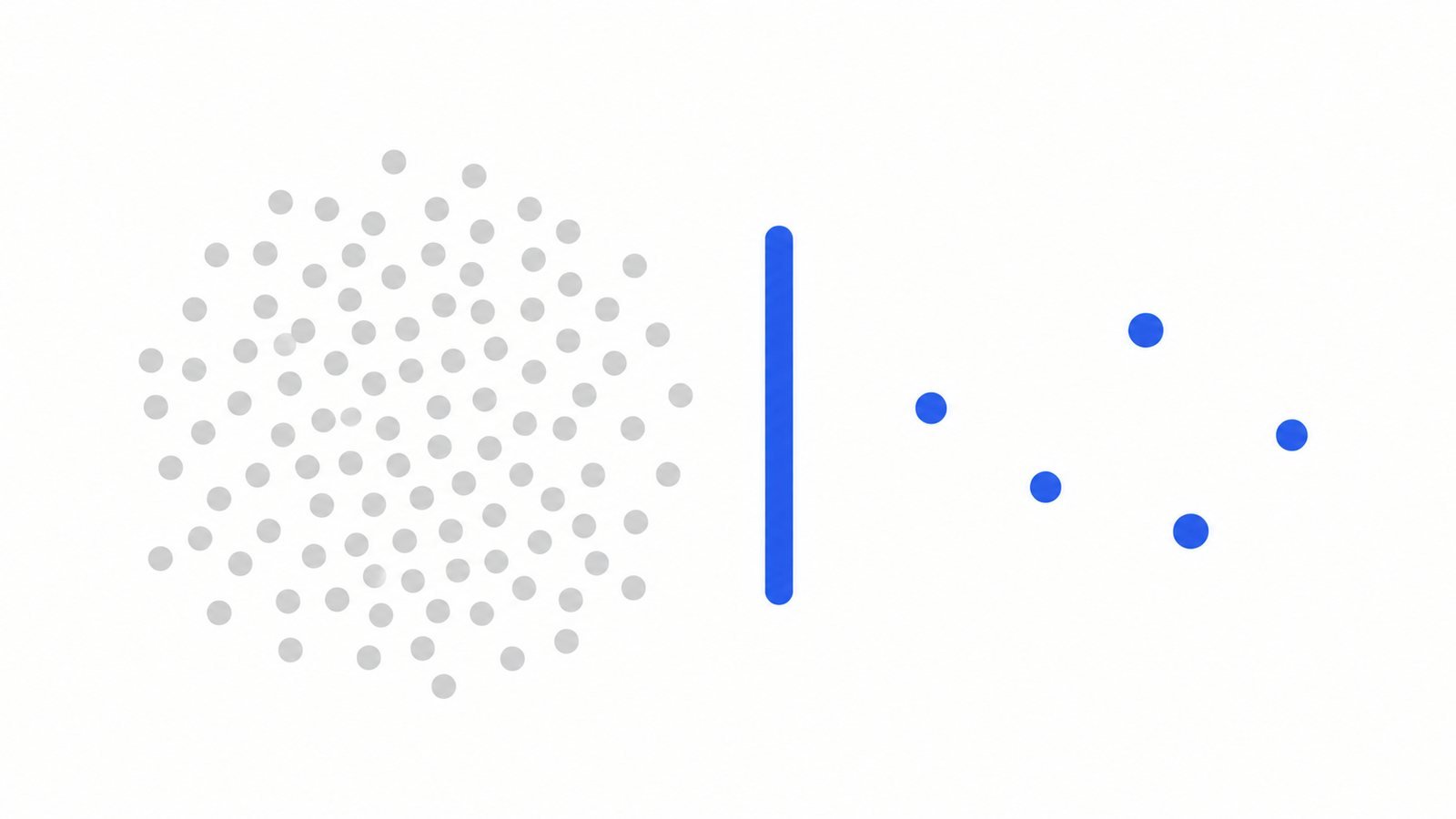 What 494 Accountancy Websites Told Us About Why SEO Keeps Failing Your Practice 7 Many shapes passing through a filter with only a few emerging, representing apparent correlations that did not survive testing