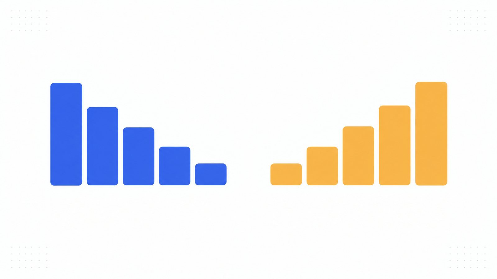 What 494 Accountancy Websites Told Us About Why SEO Keeps Failing Your Practice 4 A falling blue series beside a rising amber series, representing omission faults on small sites and neglect faults on large ones