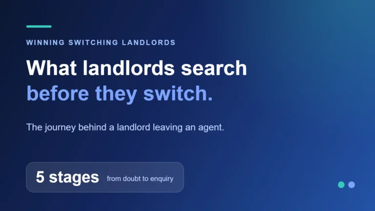 What landlords search before they change letting agent 5 What landlords search before they switch. — The journey behind a landlord leaving an agent.
